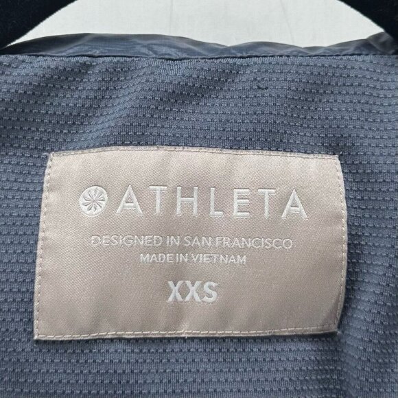 Athleta Jacket Womens Sz 2XS Rock Ridge PrimaLoft Hoodie Quilted Insulated Gray - Picture 9 of 13
